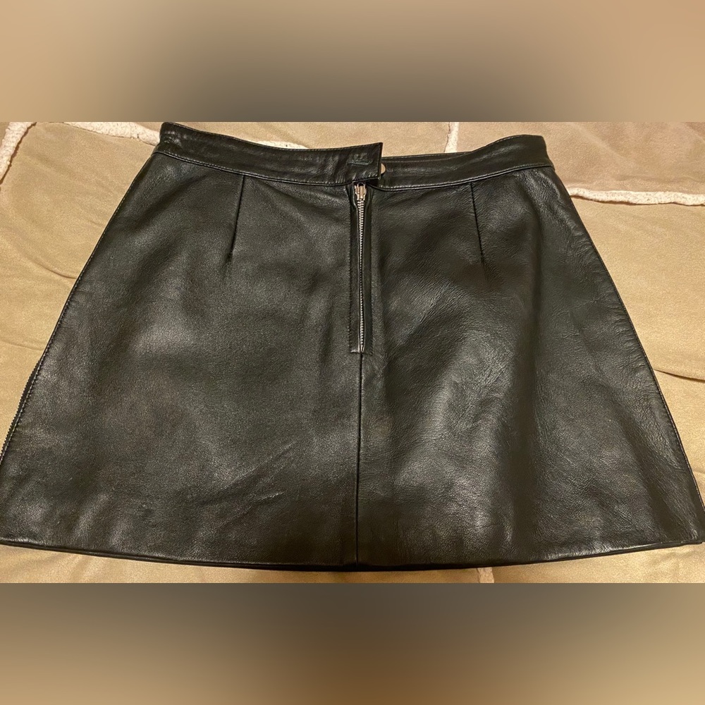 Leather Mini Skirt - image 2